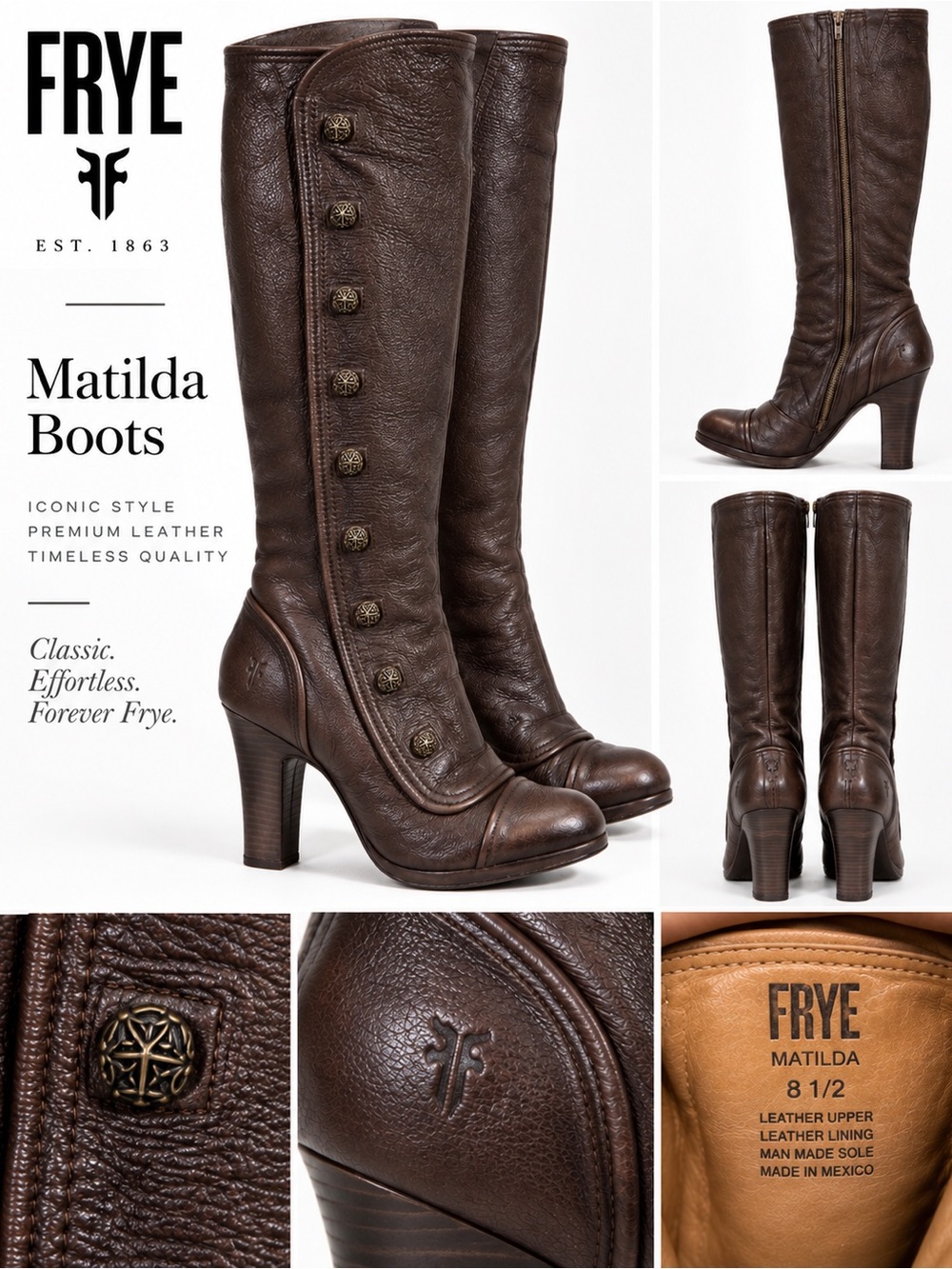 Frye Matilda brown boots